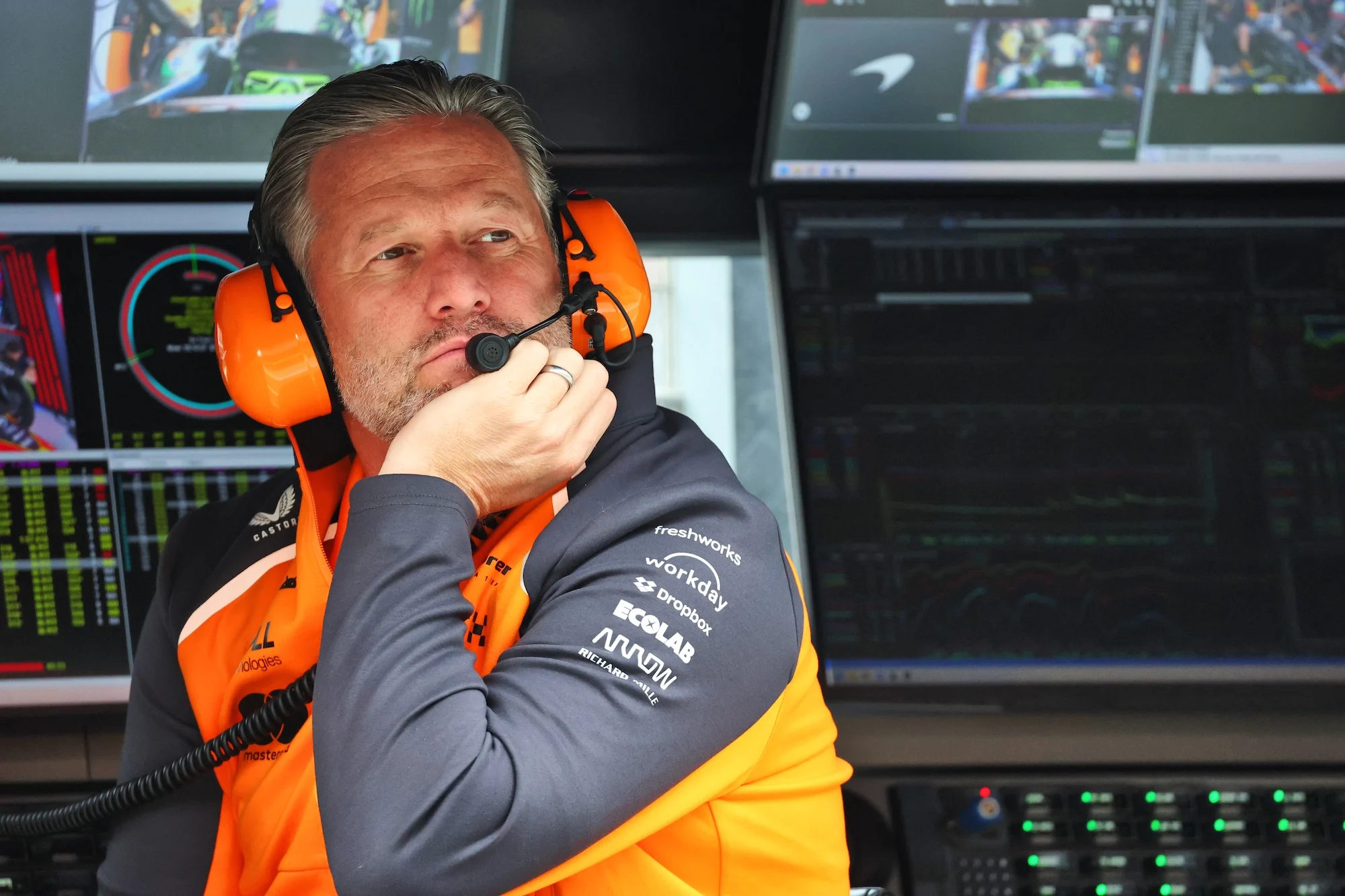 F1: McLaren exige mudança de postura de Norris e Piastri após batida em Singapura Zak Brown (USA) McLaren Executive Director.